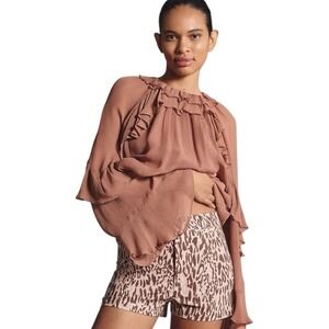 NWT Anthropologie Maeve Ettie Cotton‎ Shorts The Animal Print Edition Sz 28